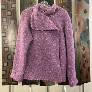 Eileen Fisher Italian Yarn Wool Blend Sweater Jacket - Size M